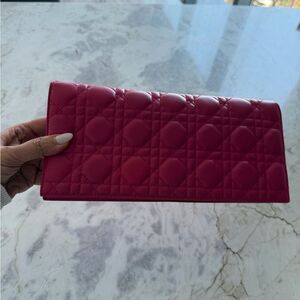 Dior Fuchsia Leather Clutch/ Crossbody